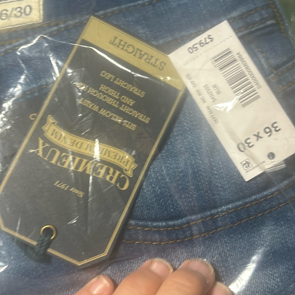Brand new CREMIEUX premium denim straight size 3630 brand new tag still.50